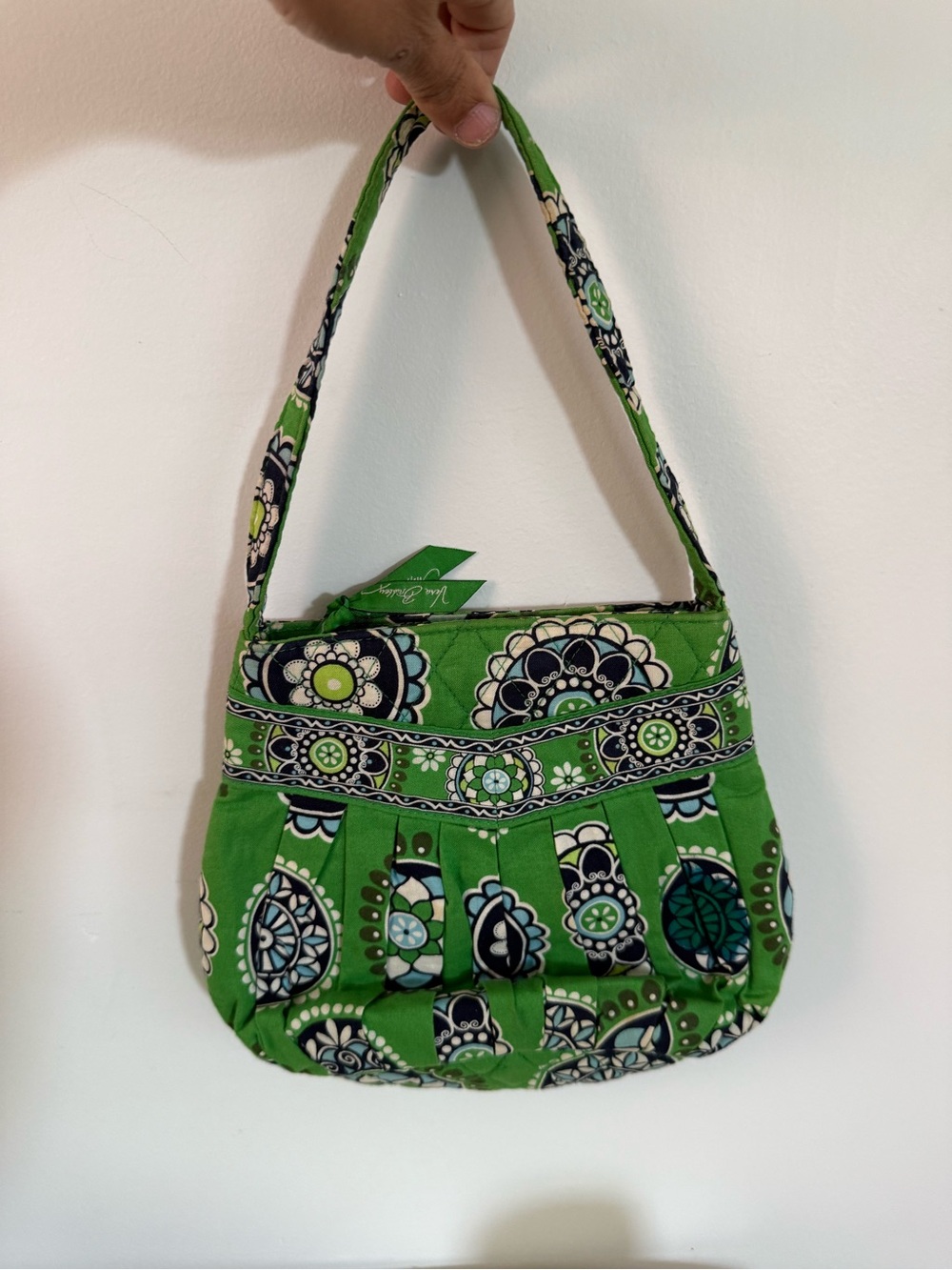 RETIRED Vera Bradley Cupcakes Green Hannah Small Tote 100% Cotton bag purse